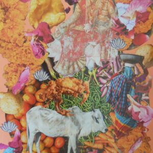 Lakshmi Goddess of Wealth with Holy Cow